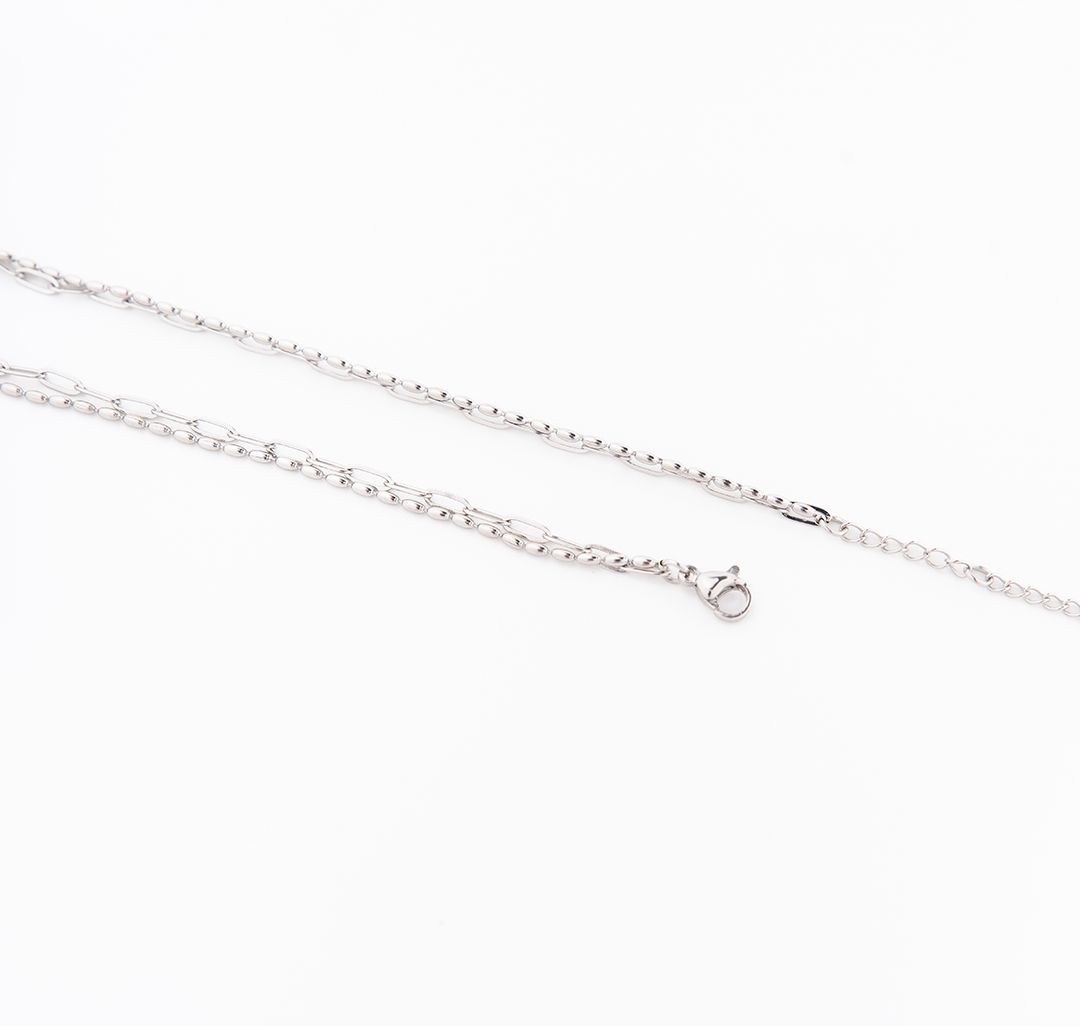 Колье Мармалато, цвет Серебро-прозрачный #3