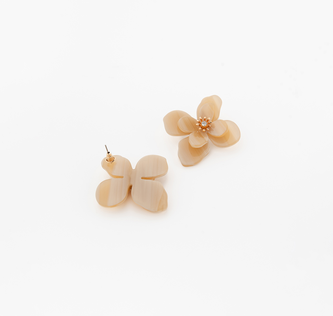 Серьги Мармалато, цвет бежевый-золото-прозрачный #4