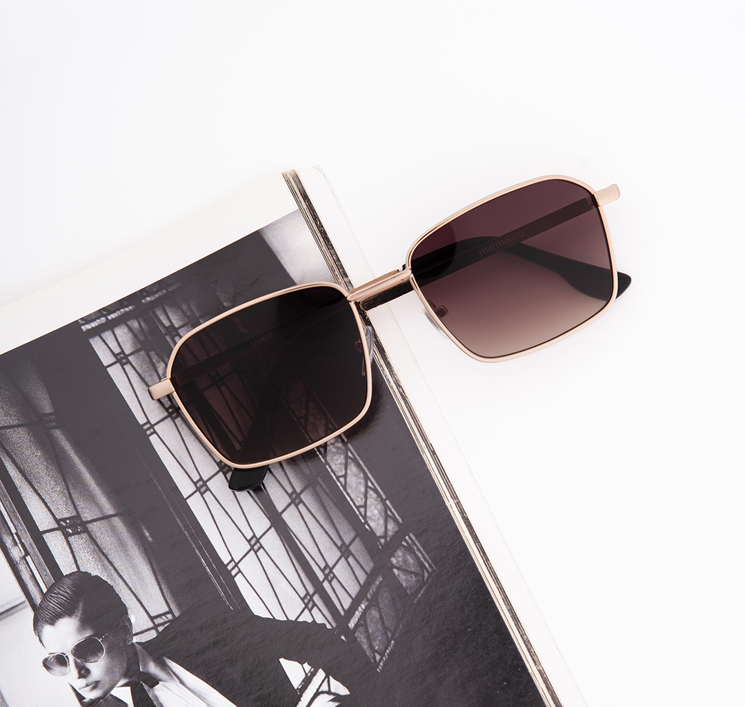 Очки солнцезащитные коричневые-золотые Мармалато, цвет Коричневый-золото #3