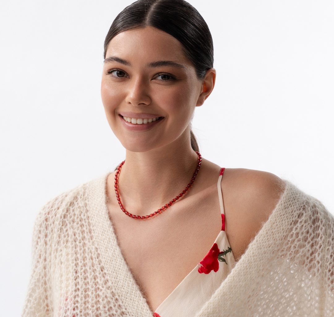 Колье Мармалато, цвет золото-винный #2