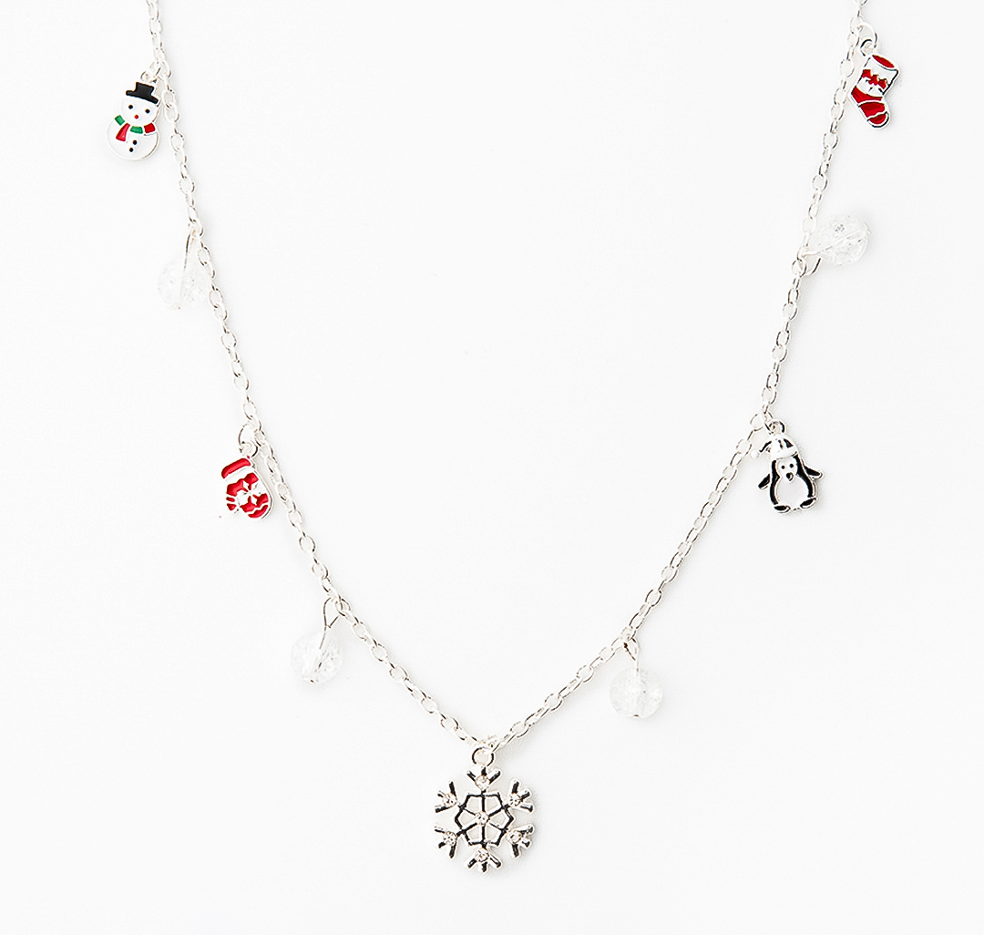 Колье Мармалато, цвет белое серебро-мультиколор #1