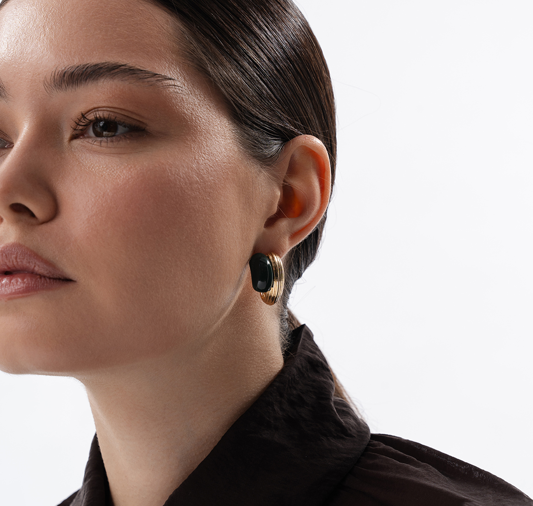 Серьги Мармалато, цвет Золото-зеленый #4