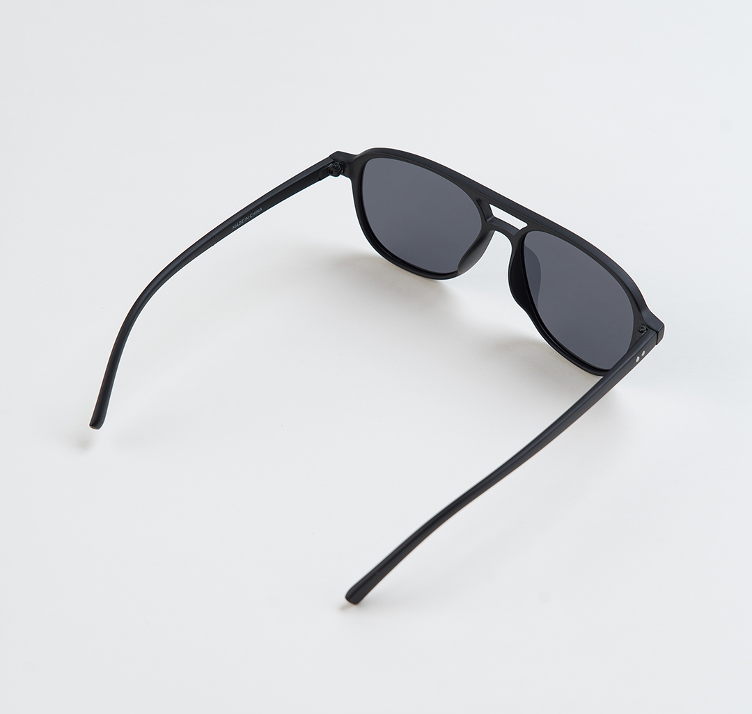 Очки солнцезащитные с поляризацией матовые черные Мармалато, цвет матовый черный-серебро #5