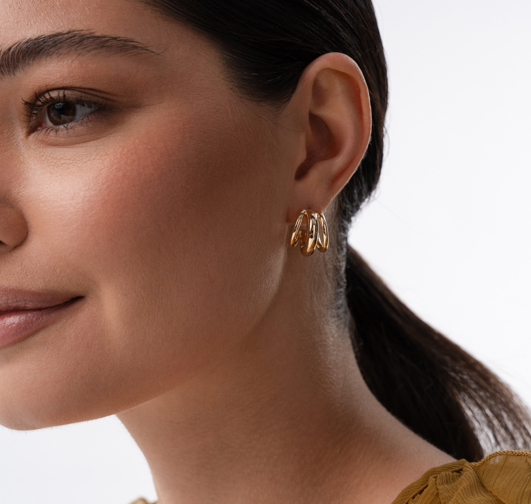 Серьги Мармалато, цвет золото #2