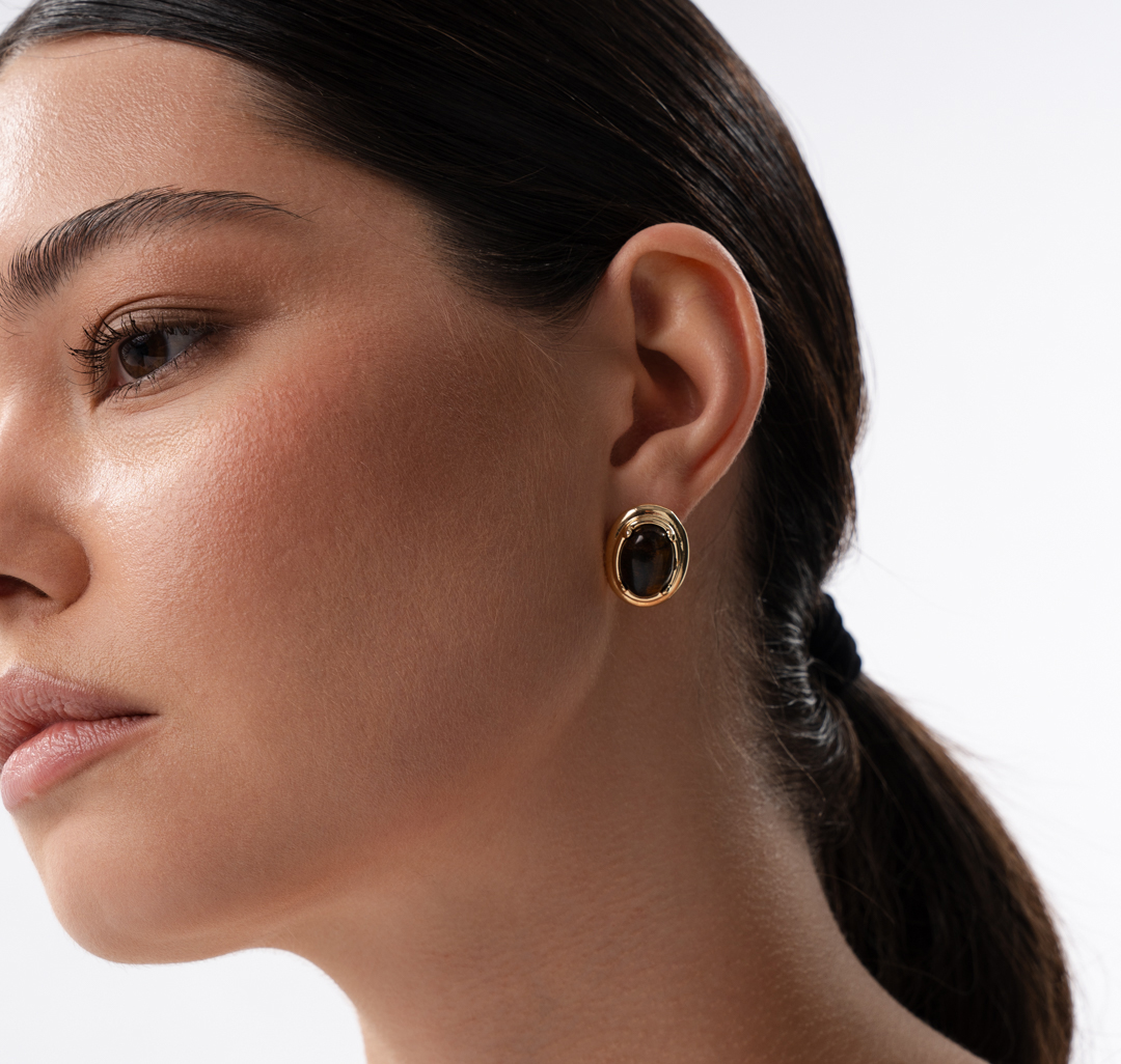 Серьги Мармалато, цвет золото-коричневый #2