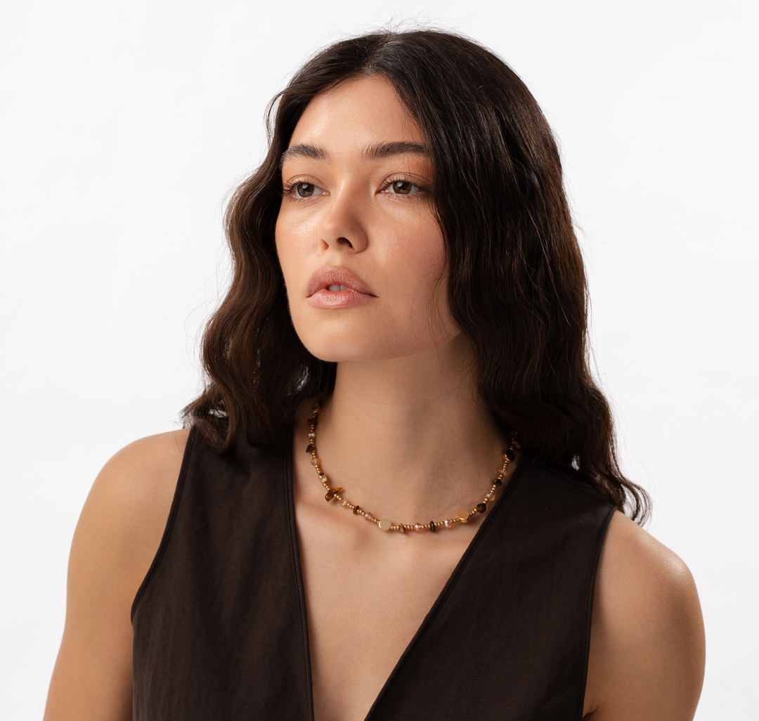 Колье Мармалато, цвет золото-коричневый-мультиколор #2