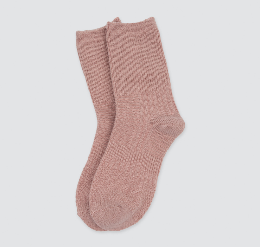 Носки розовые из фактурной ткани Мармалато, цвет розовый #1