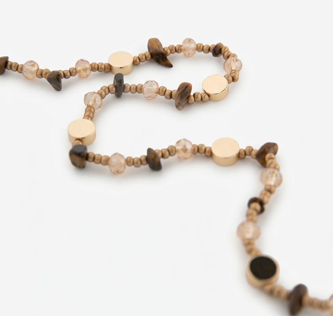 Колье Мармалато, цвет золото-коричневый-мультиколор #4