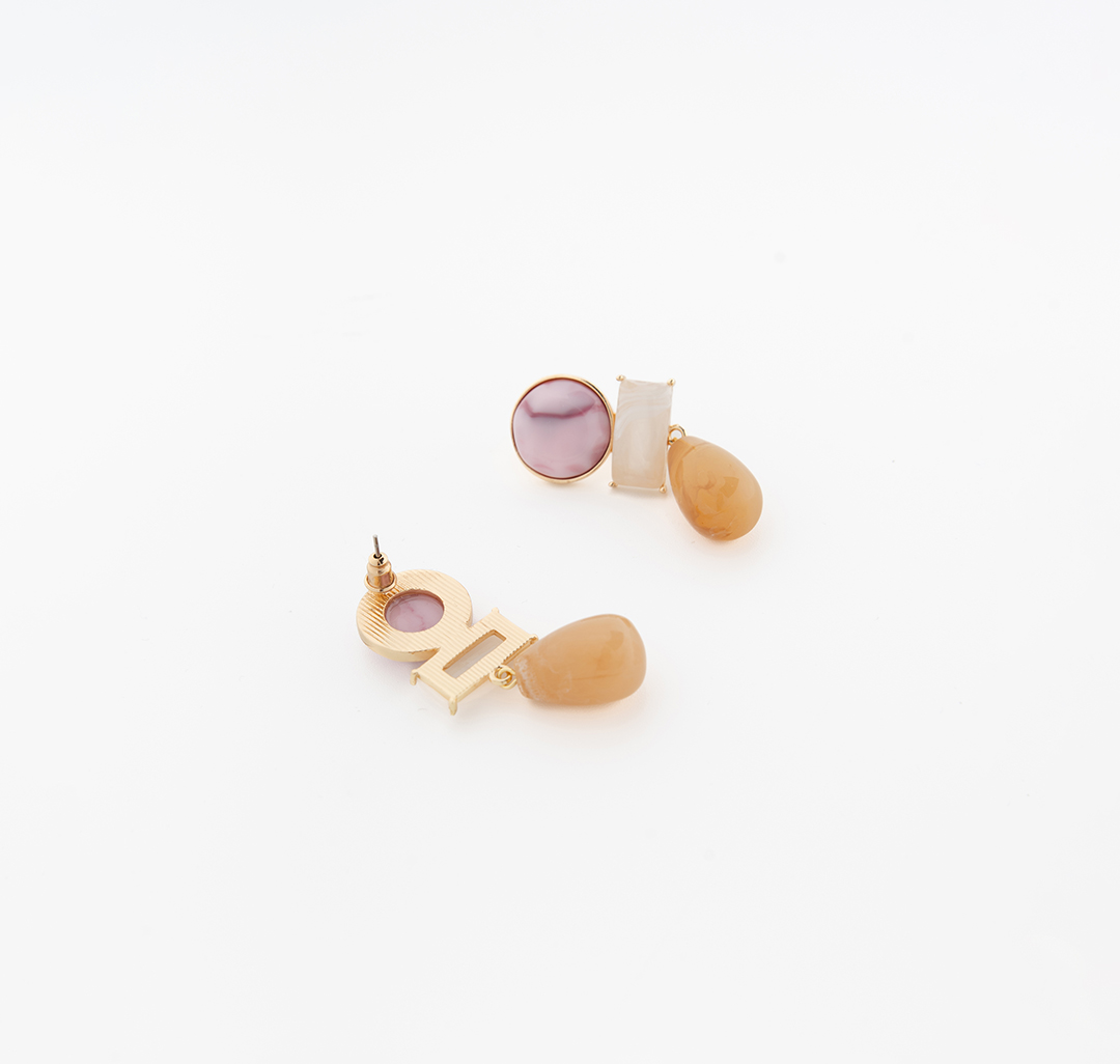 Серьги Мармалато, цвет розовый-молочный-мультиколор #4