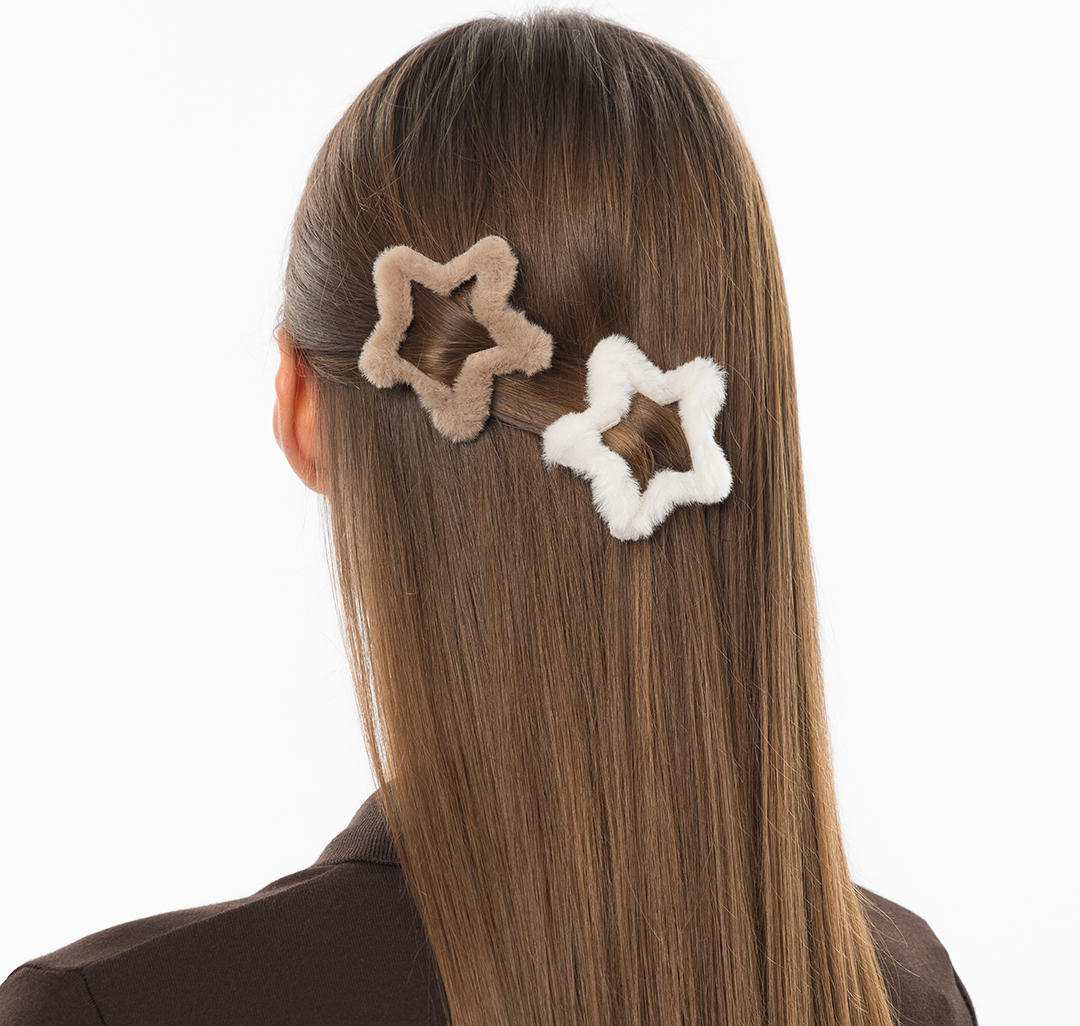 Набор зажимов (2 шт) Мармалато, цвет Молочный-бежевый #3