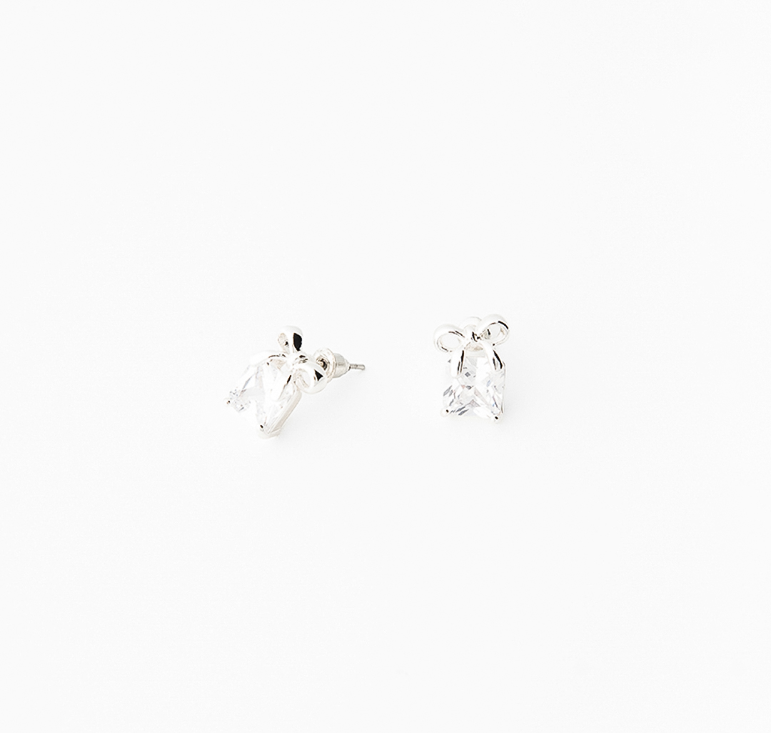 Серьги Мармалато, цвет белое серебро-прозрачный #2