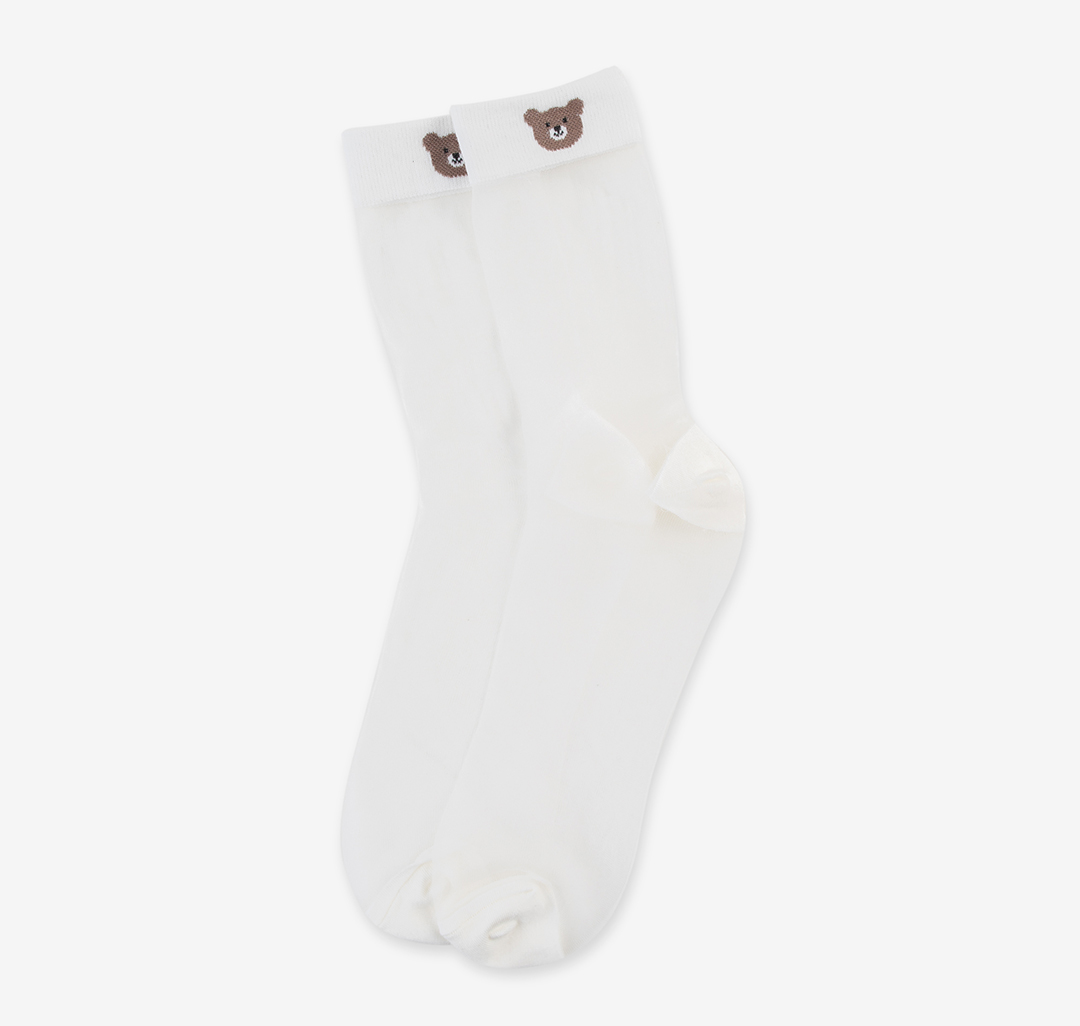 Носки (1 пара) Мармалато, цвет Белый-коричневый-прозрачный #1
