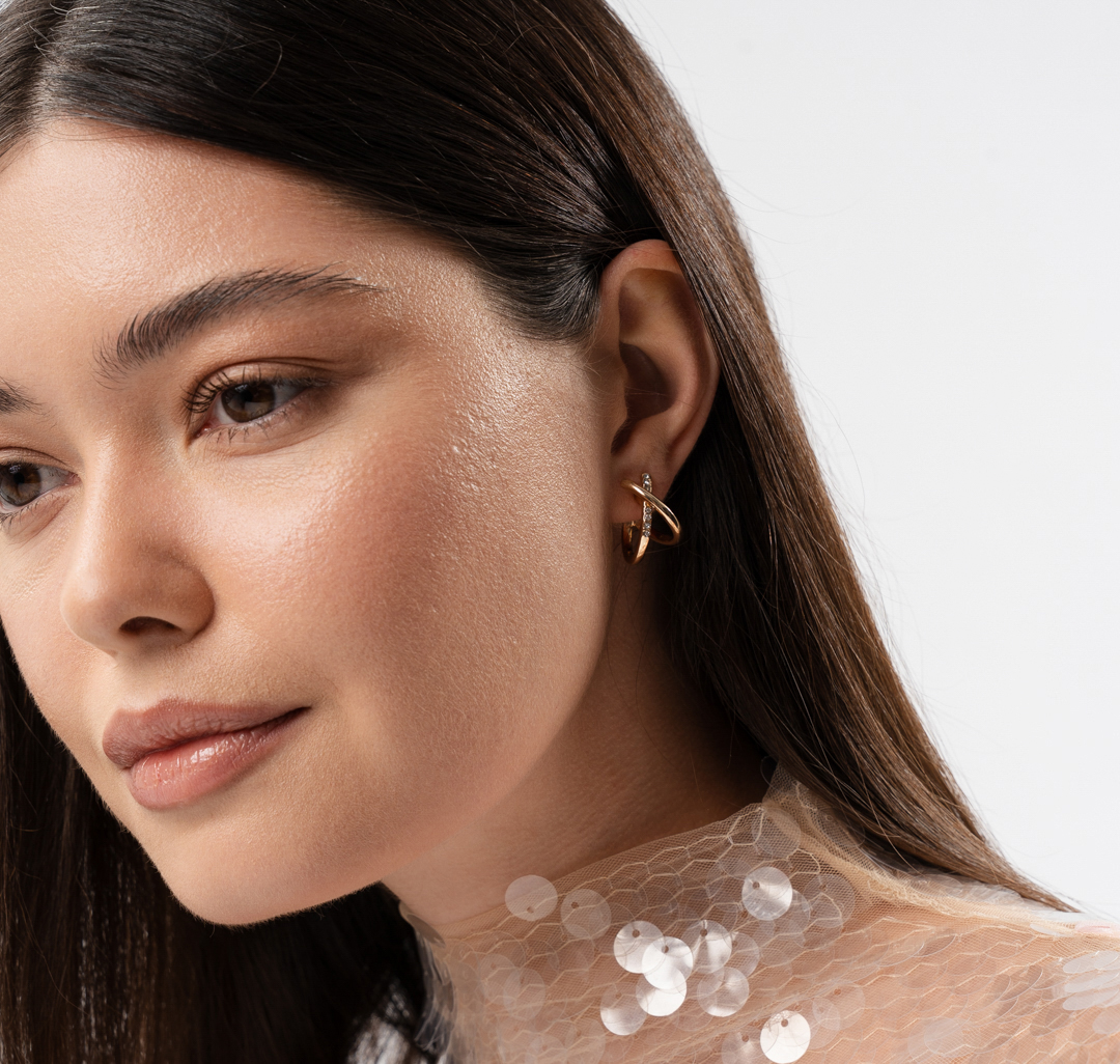 Серьги Мармалато, цвет золото-прозрачный #2