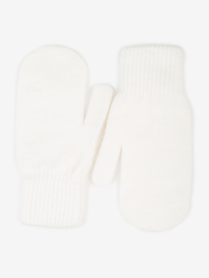 Белые женские рукавицы