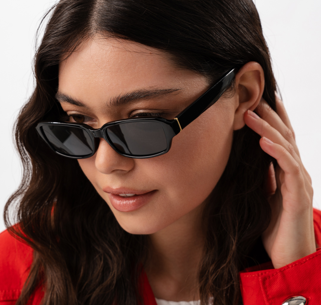 Очки с чехлом Мармалато, цвет черный-золото #1