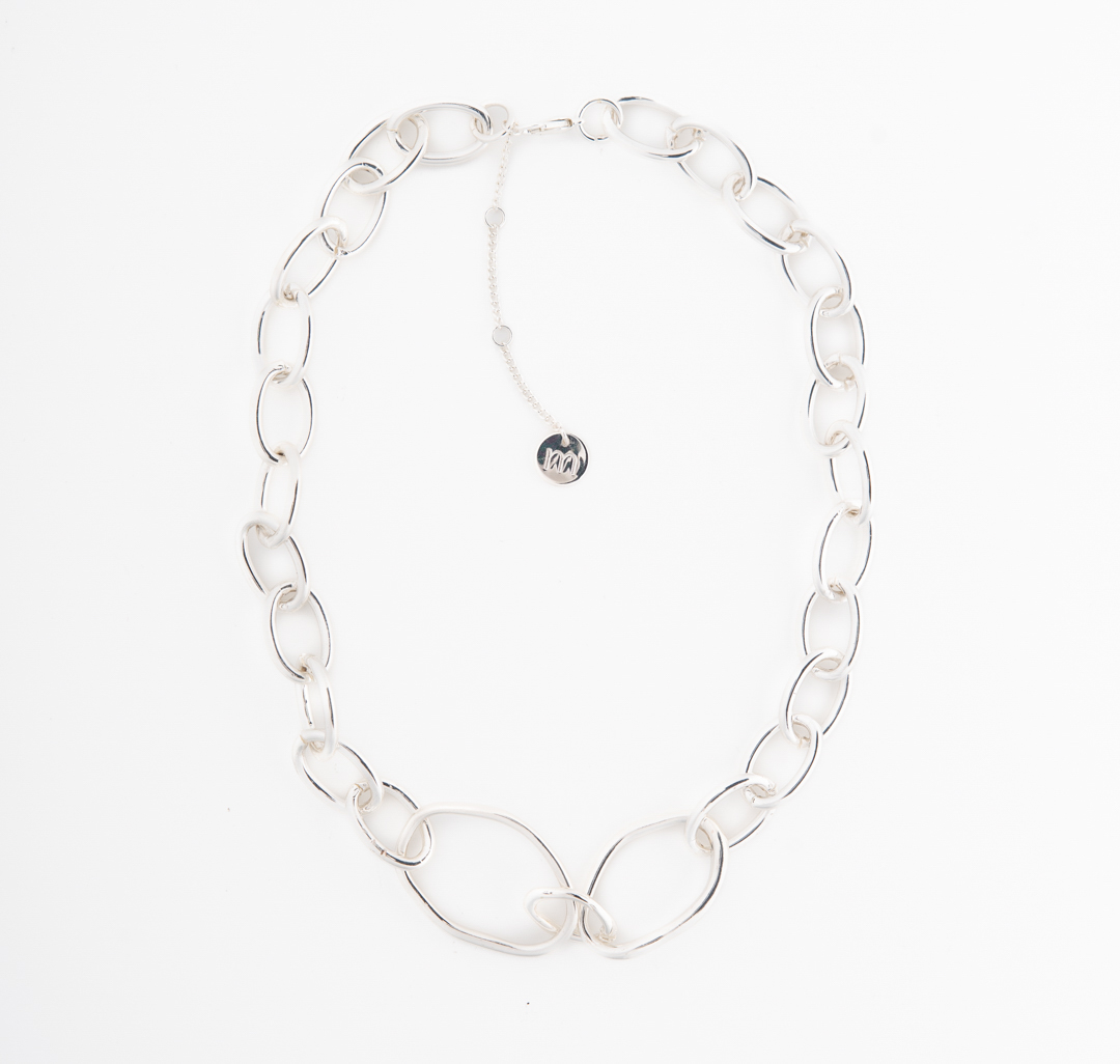 Колье Мармалато, цвет белое серебро #3
