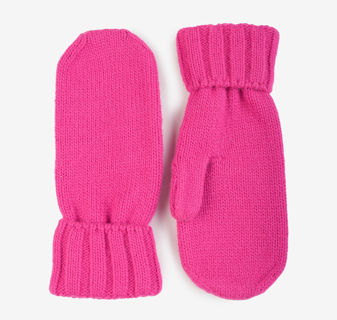 Женские однотонные варежки рукавицы Мармалато, цвет Фуксия #1