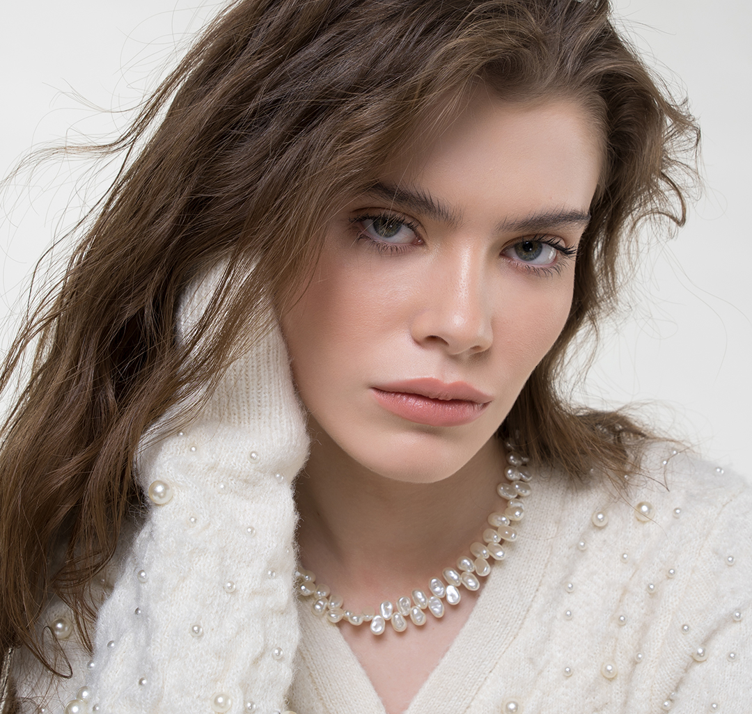 Колье Мармалато, цвет жемчуг-золото #4