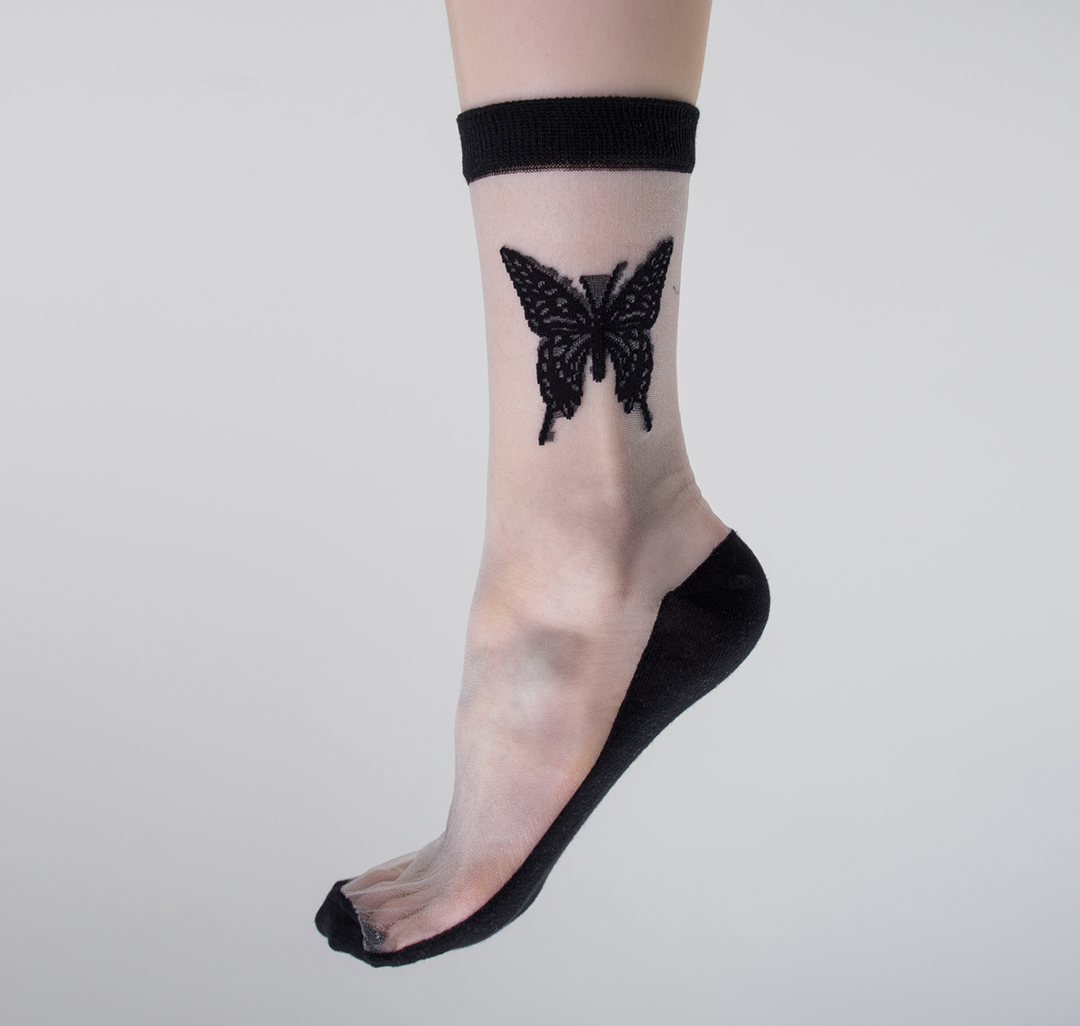 Носки (1 пара) Мармалато, цвет Черный-прозрачный #2