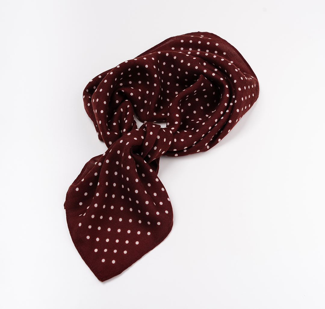 Платок Мармалато, цвет бордовый-белый #5