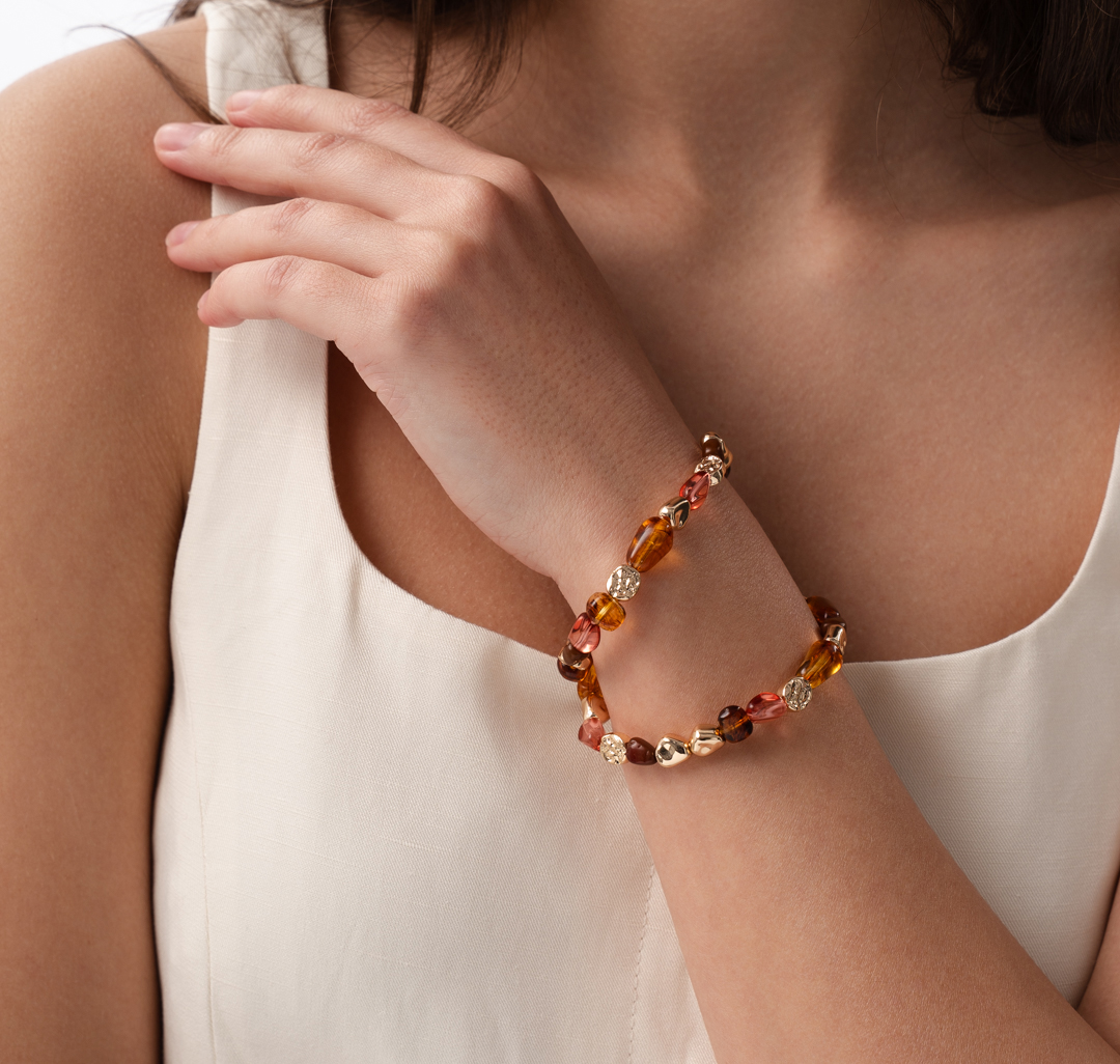 Набор браслетов (2 шт) Мармалато, цвет коричневый-золото #2