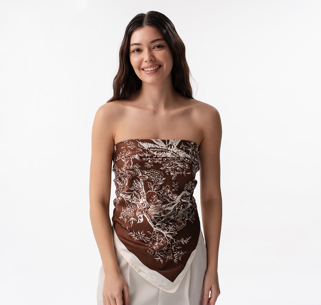 Платок Мармалато, цвет шоколадный-молочный #2