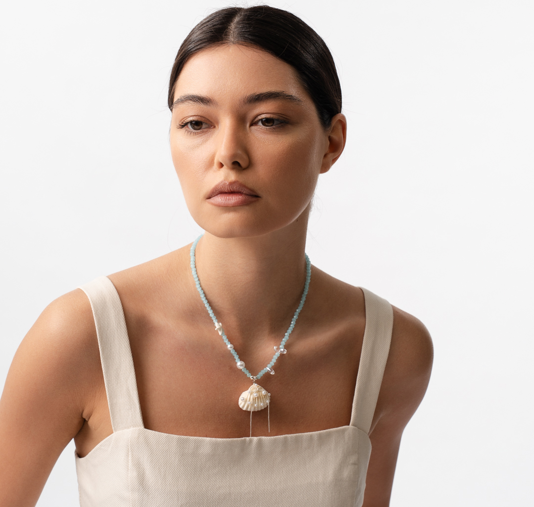 Колье Мармалато, цвет светло-голубой-мультиколор #2