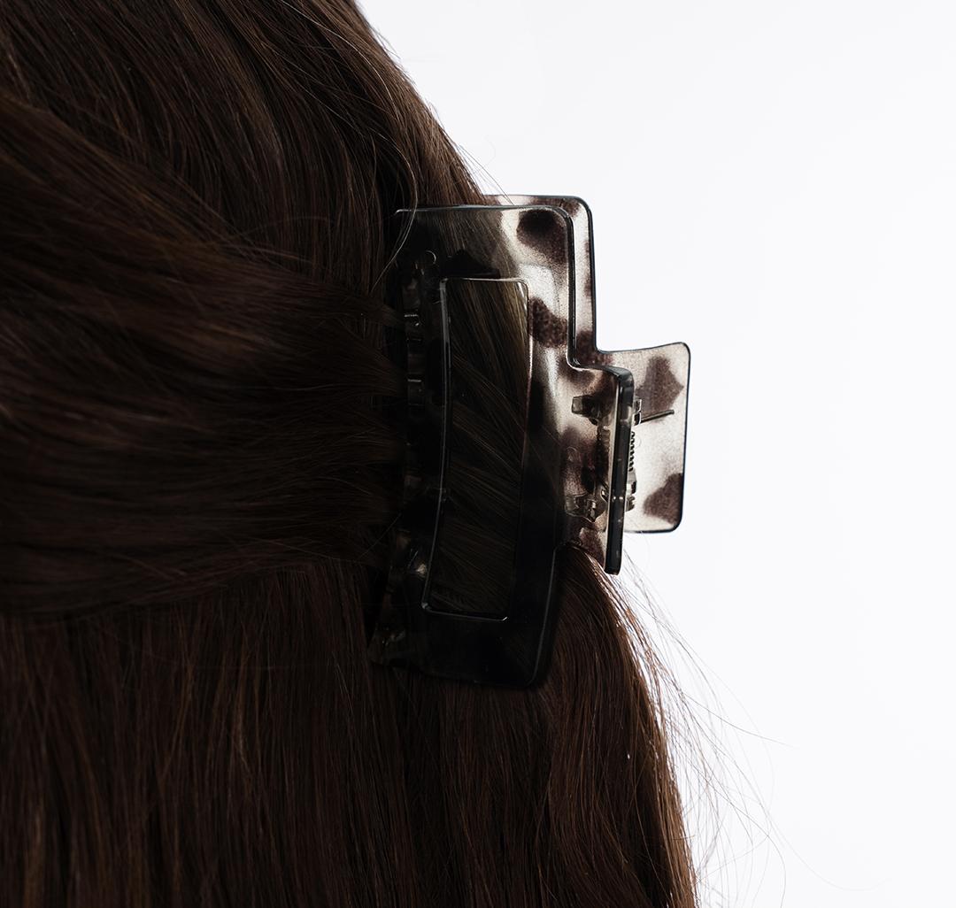 Заколка-краб Мармалато, цвет Серый-черный-прозрачный #5