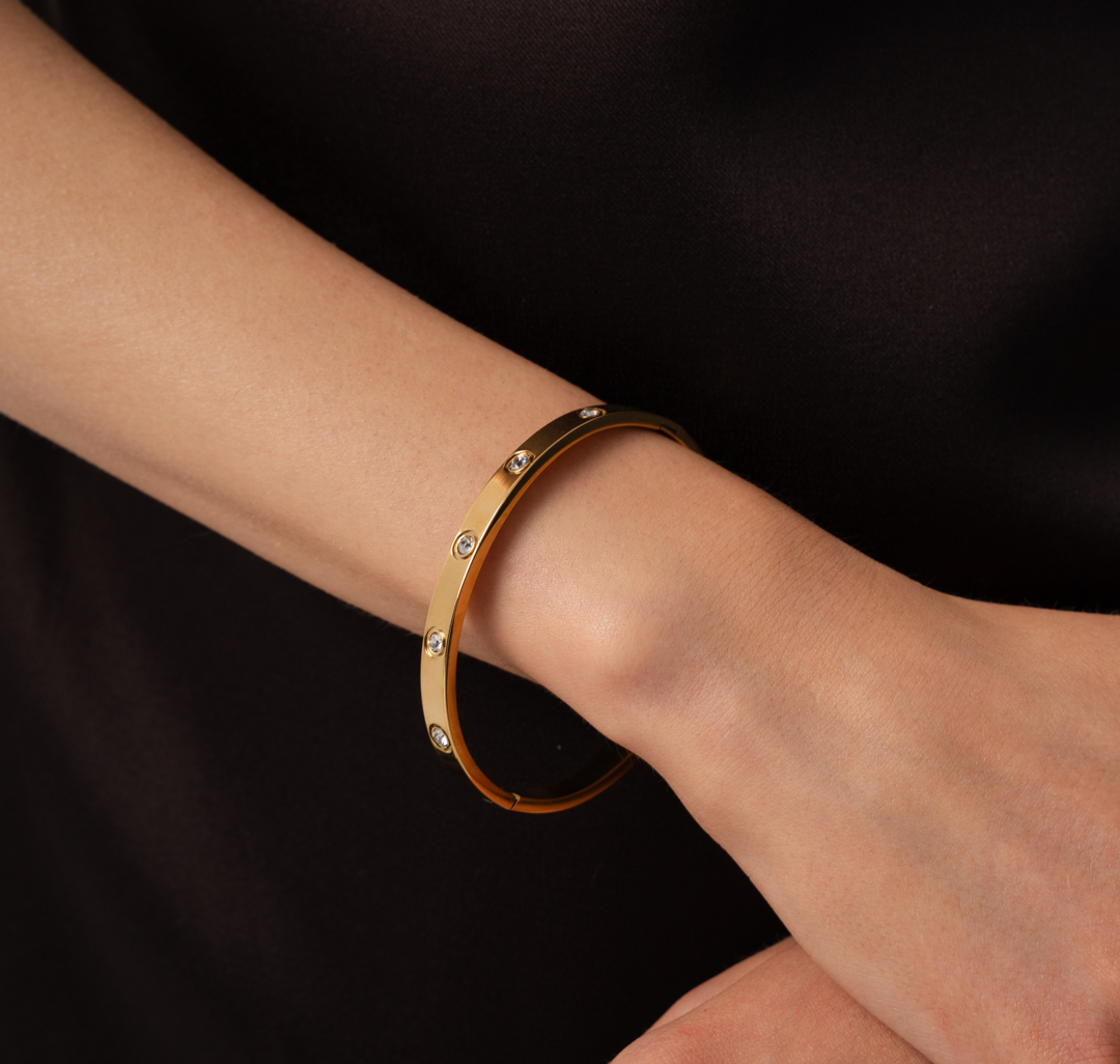 Браслет Мармалато, цвет Золото-прозрачный #3