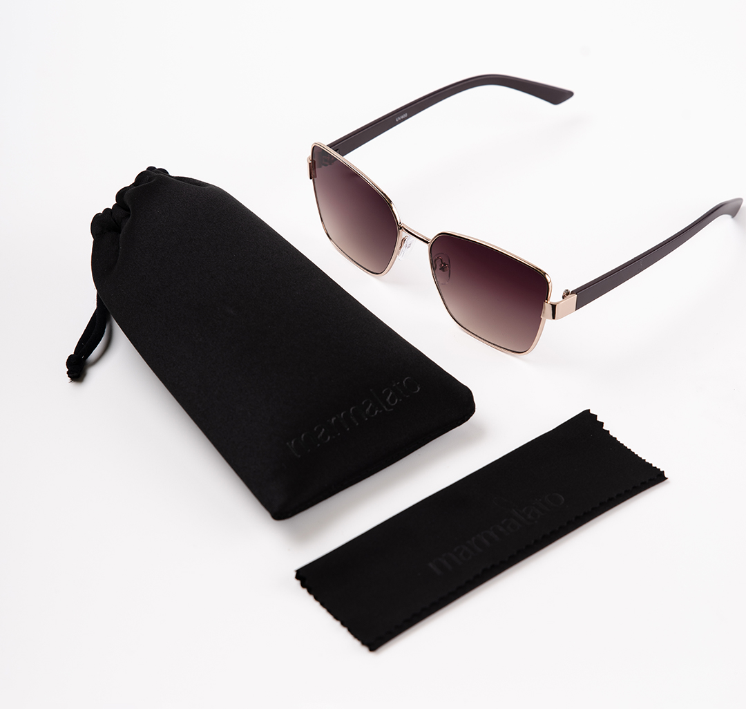 Очки солнцезащитные коричневые-золотые Мармалато, цвет Коричневый-золото #7