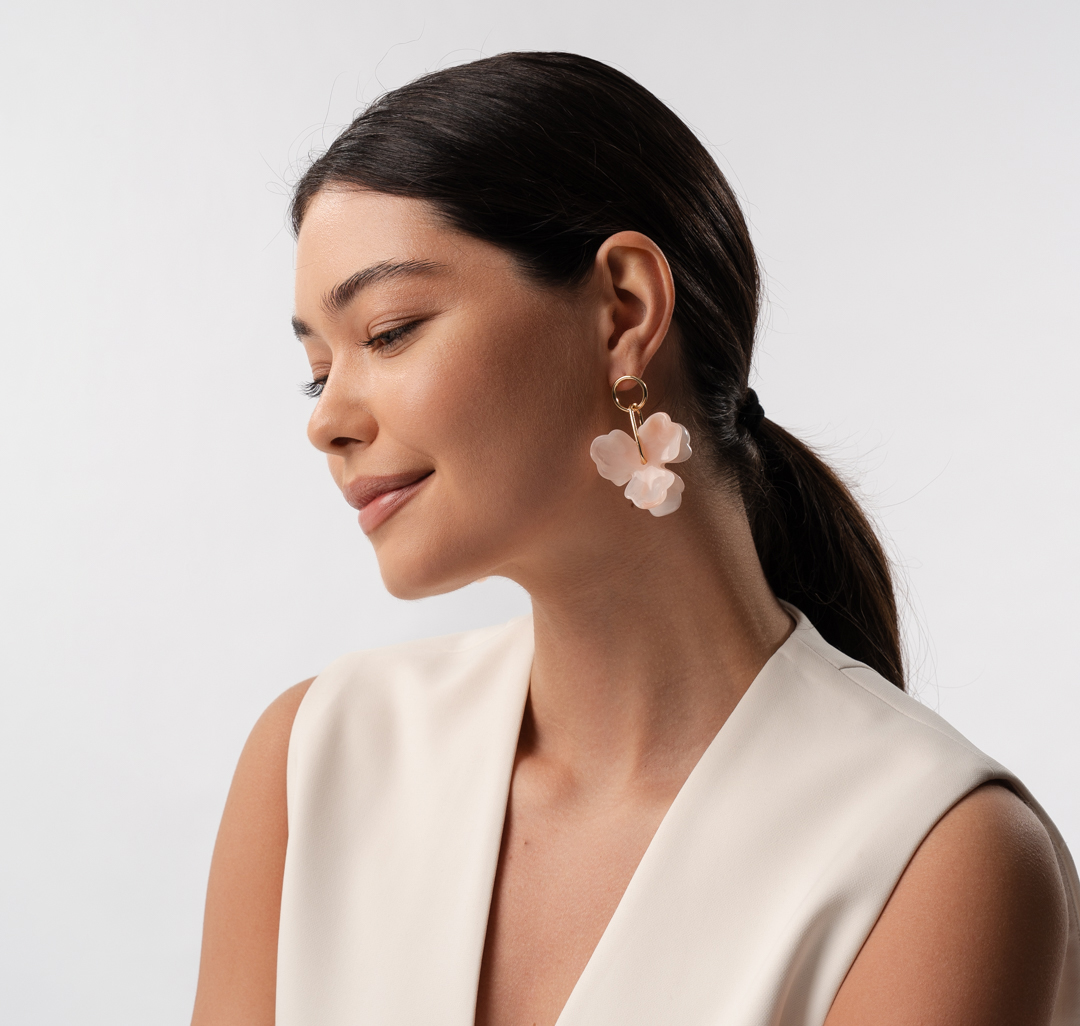 Серьги Мармалато, цвет светло-розовый-золото #3