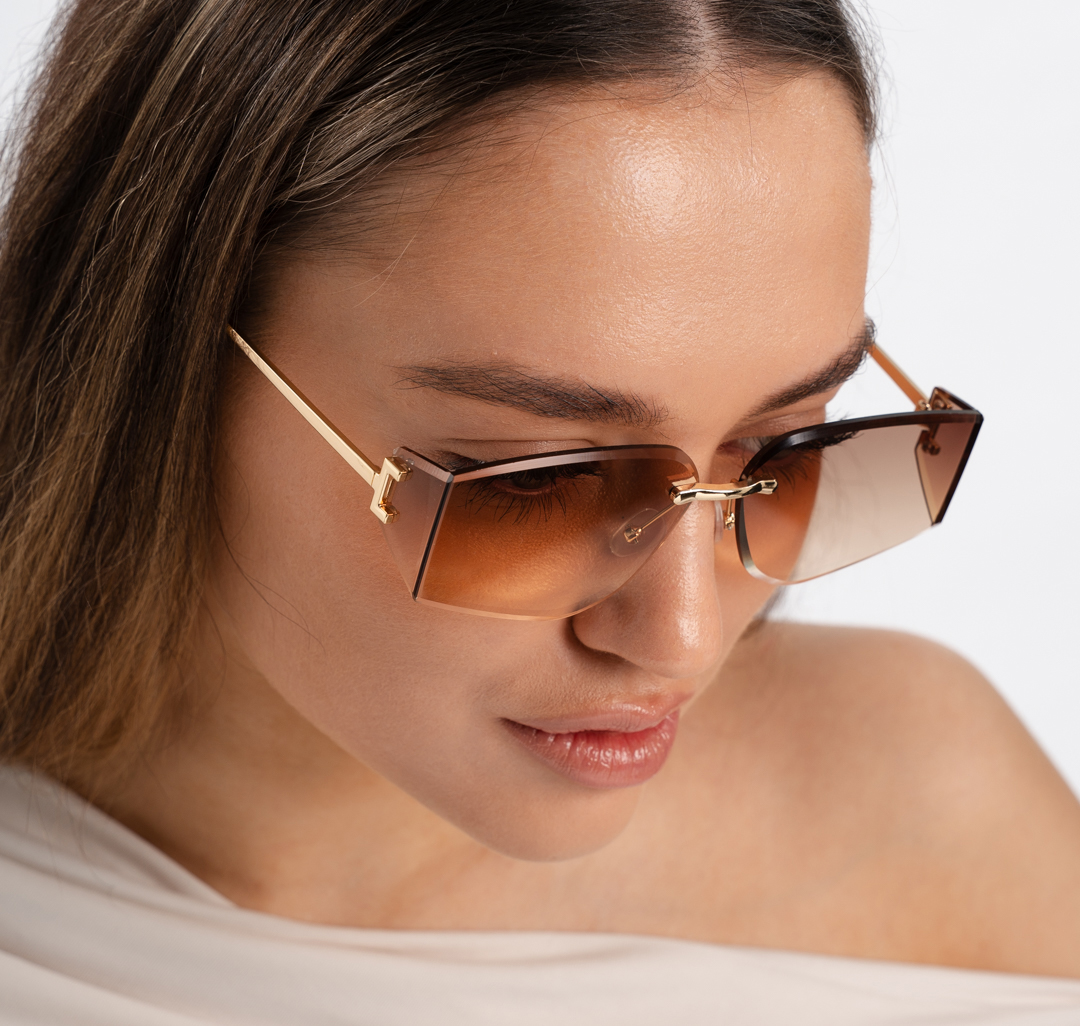 Очки с чехлом Мармалато, цвет светло-коричневый-золото #3