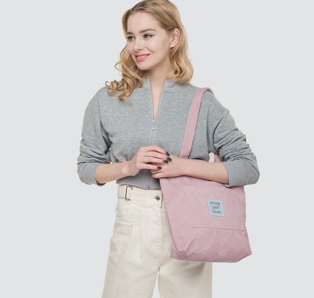 Текстильная женская сумка-шоппер Мармалато, цвет Пудровый #3