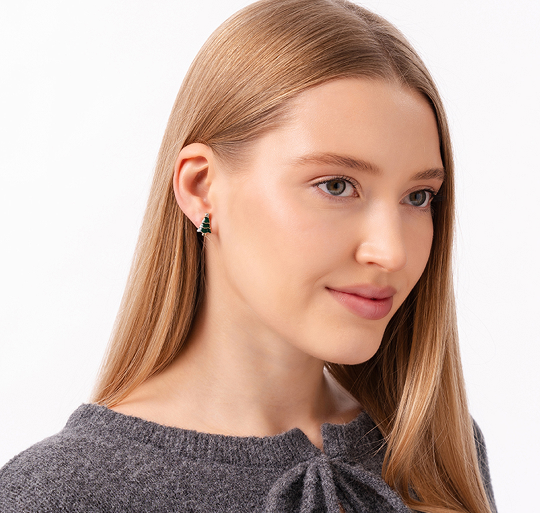 Клипсы Мармалато, цвет Зеленый-золото #3