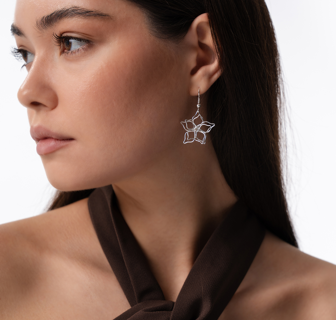 Серьги Мармалато, цвет Белое серебро #3