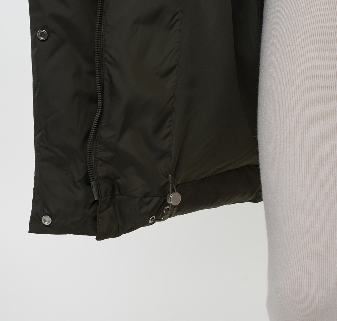 Оверсайз пуховик женский Мармалато, цвет Темный хаки #5