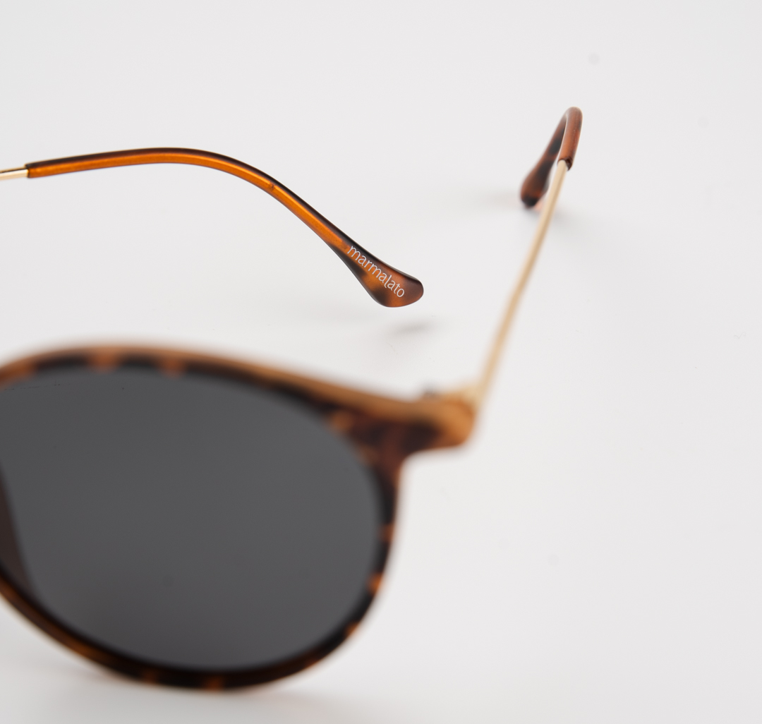 Очки с чехлом Мармалато, цвет черный-коричневый-золото #5