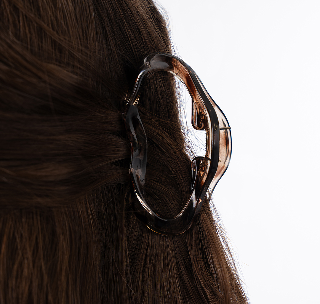 Заколка-краб Мармалато, цвет Коричневый-бежевый #5