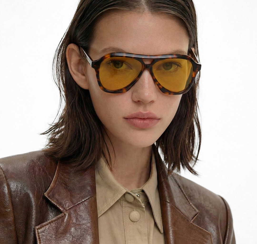 Очки с чехлом Мармалато, цвет темно-коричневый-коричневый #6