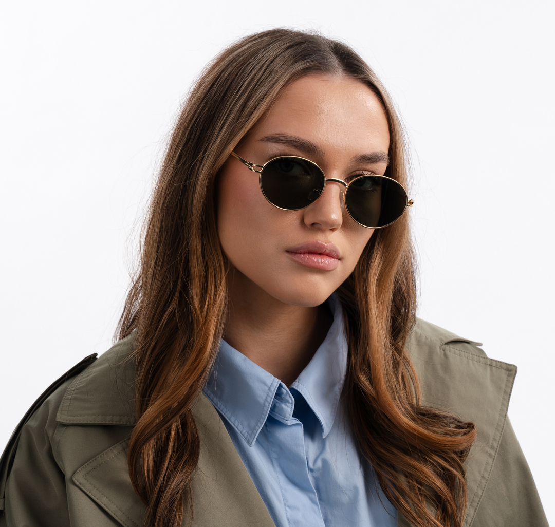 Очки с чехлом Мармалато, цвет Темно-зеленый-золото #2