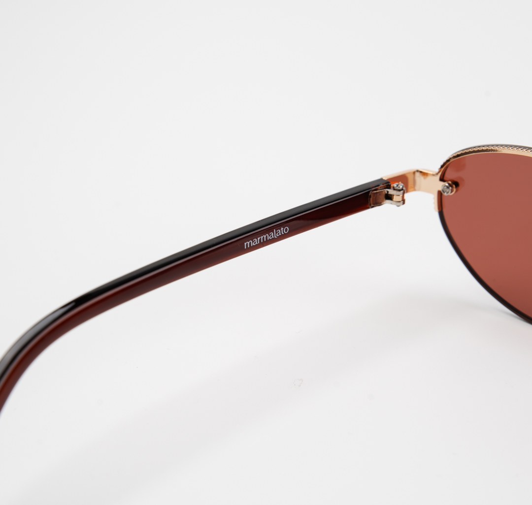 Очки с чехлом Мармалато, цвет коричневый-золото #5