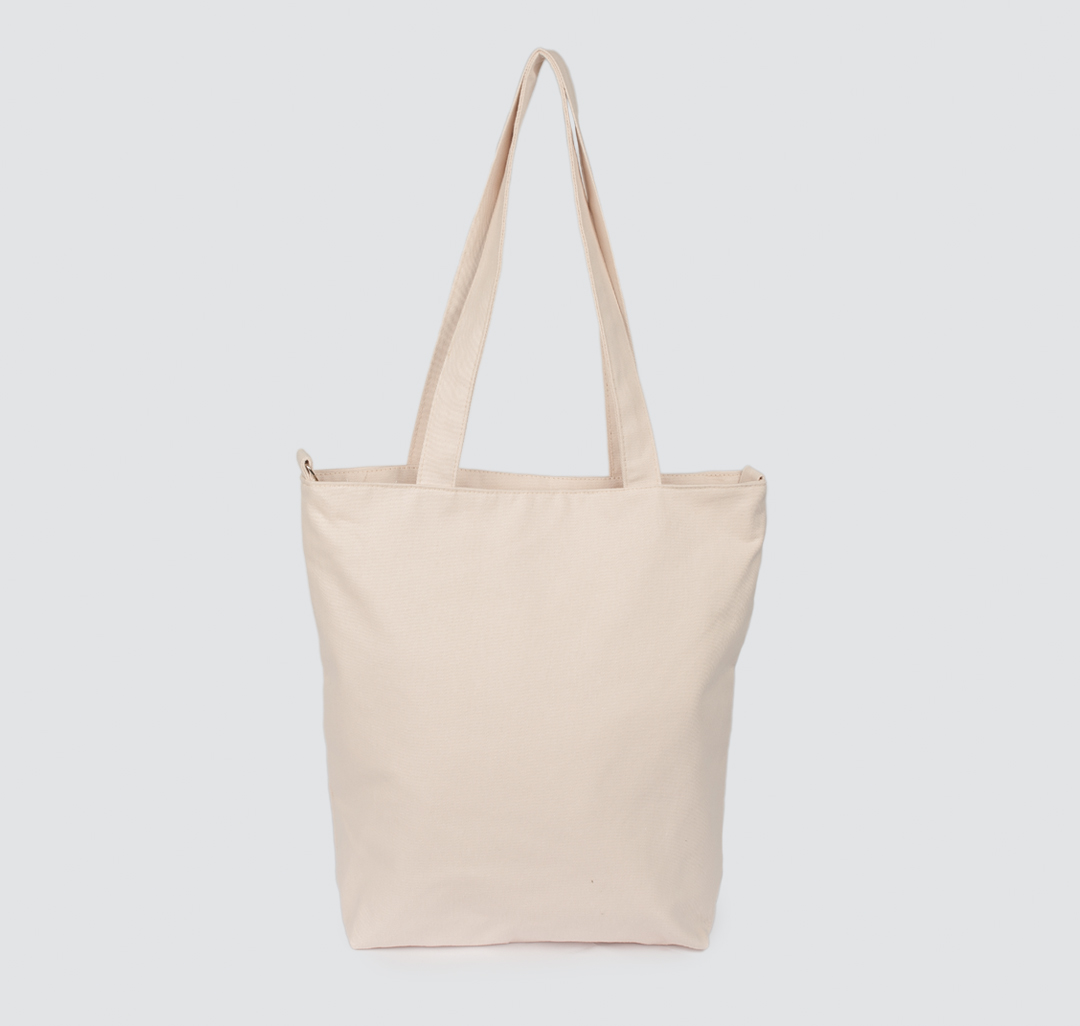 Бежевая текстильная сумка шоппер Мармалато, цвет Бежевый-серебро #5