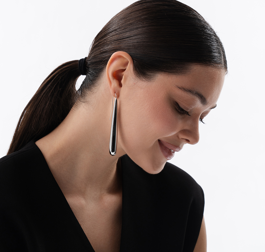 Серьги Мармалато, цвет белое серебро #3