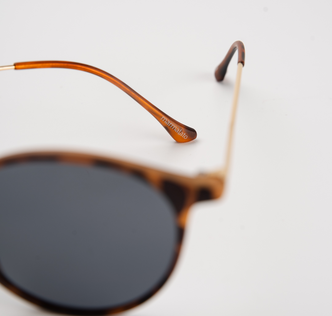 Очки с чехлом Мармалато, цвет черный-коричневый-золото #5