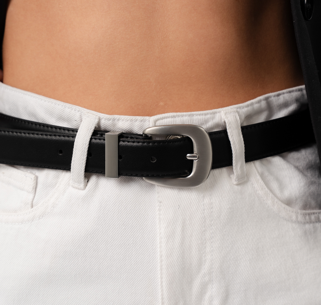 Ремень Мармалато, цвет черный-серебро #4