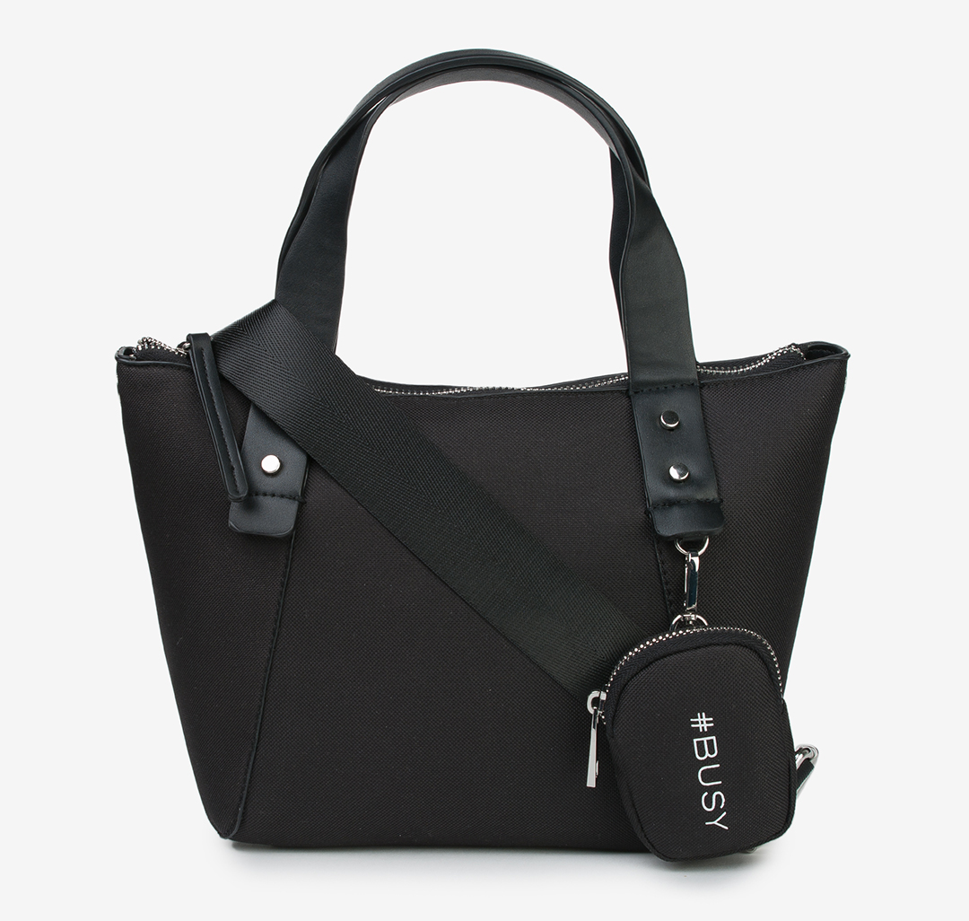 Женская текстильная сумка на плечо Мармалато, цвет Черный-белый #1