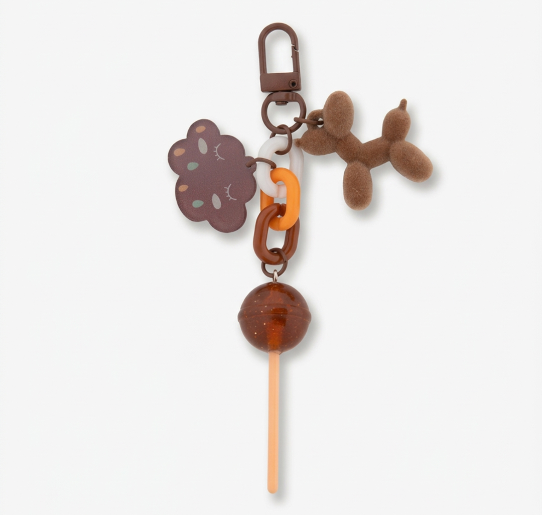 Брелок Мармалато, цвет коричневый-оранжевый-белый #1