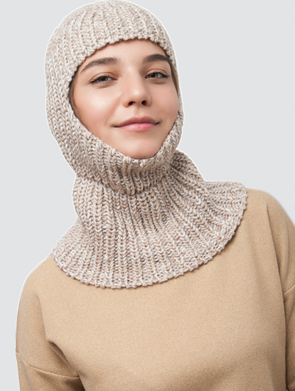 Бежевый меланж-серебро