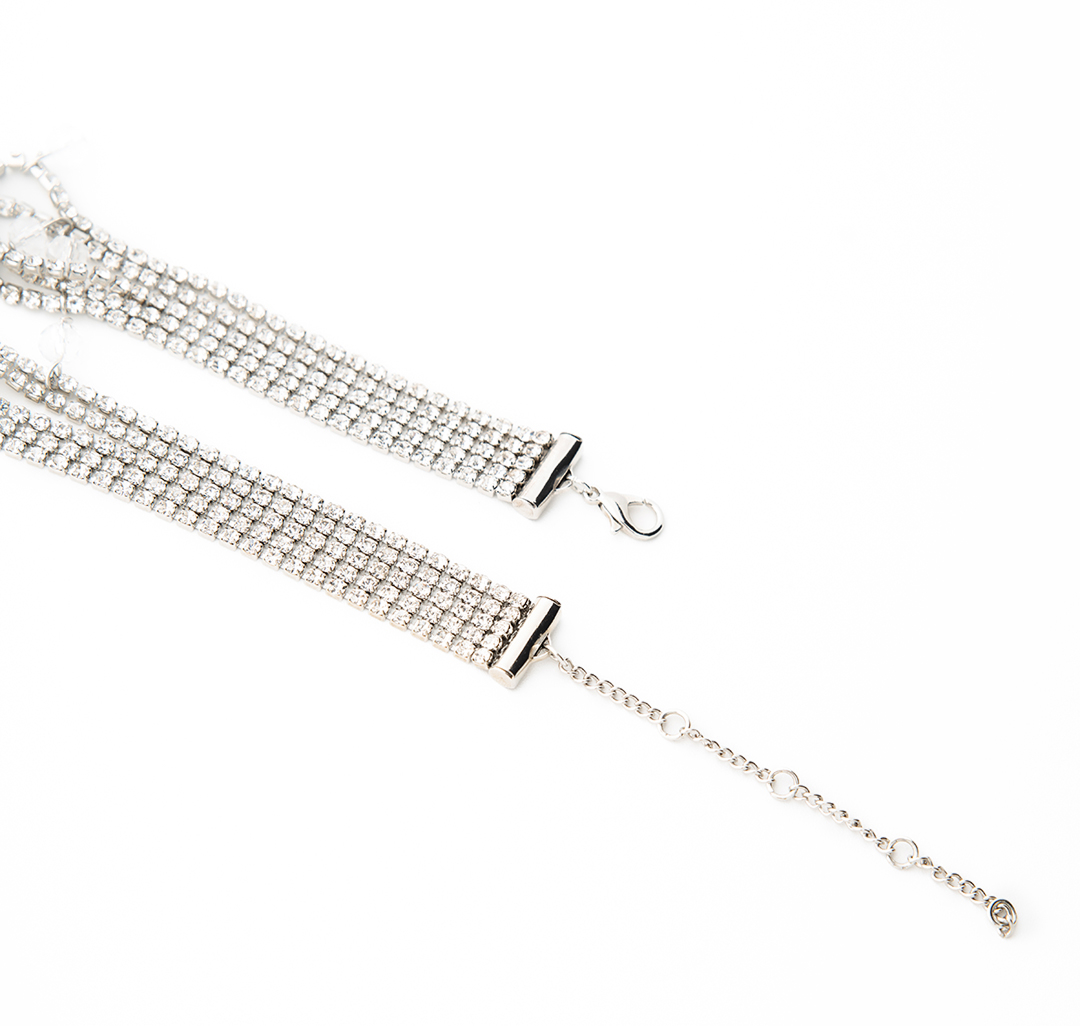 Колье Мармалато, цвет Белое серебро-прозрачный #3