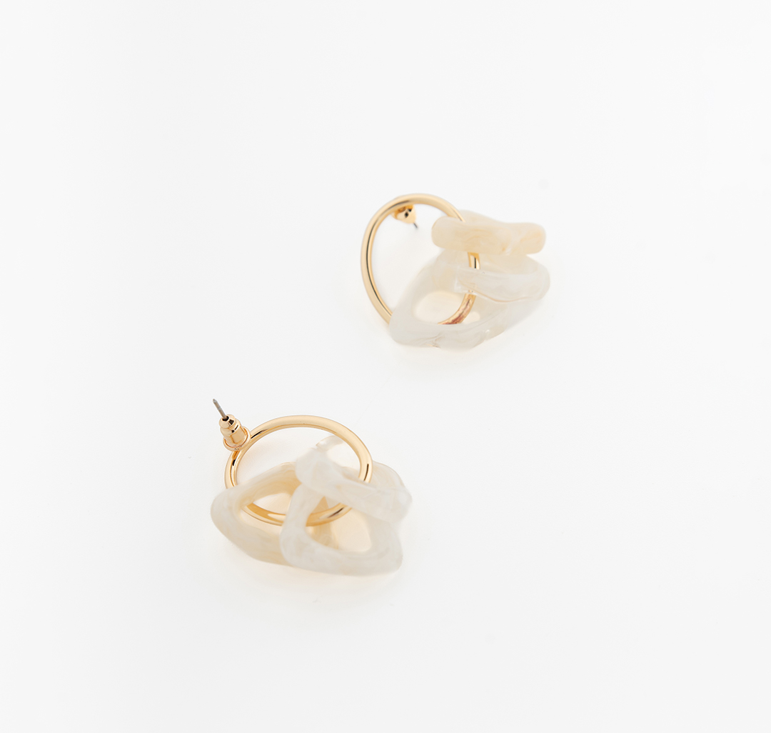 Серьги Мармалато, цвет бежевый-золото #4